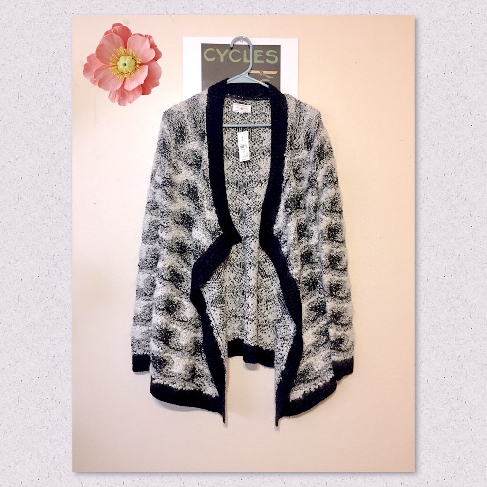 NWT Soft, Wool-blend Open Cardigan